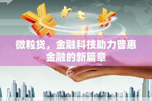 泰顺微粒贷，金融科技助力普惠金融的新篇章