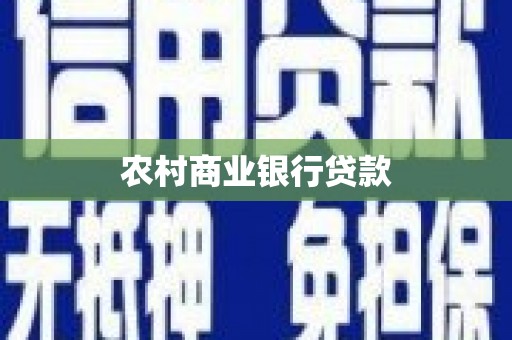 泰顺农村商业银行贷款