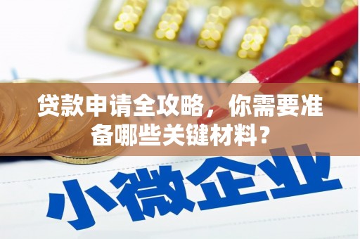 泰顺贷款申请全攻略，你需要准备哪些关键材料？