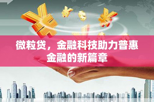 泰顺微粒贷，金融科技助力普惠金融的新篇章