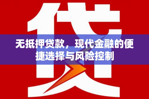 泰顺无抵押贷款，现代金融的便捷选择与风险控制