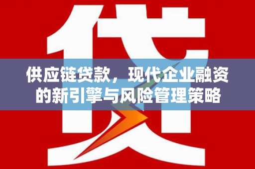 泰顺供应链贷款，现代企业融资的新引擎与风险管理策略