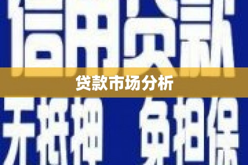 泰顺贷款市场分析