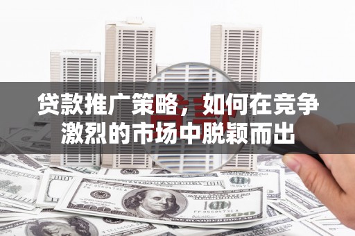 泰顺贷款推广策略，如何在竞争激烈的市场中脱颖而出