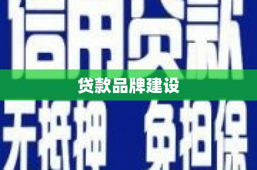 泰顺贷款品牌建设