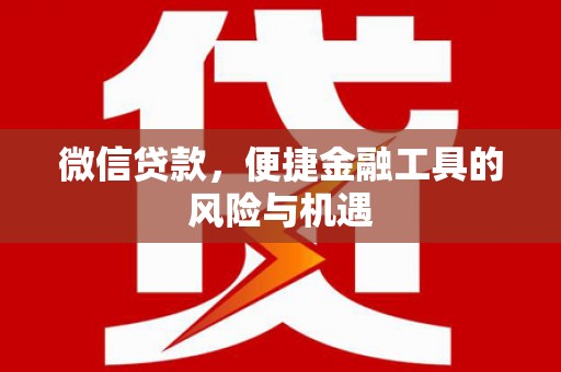 泰顺微信贷款，便捷金融工具的风险与机遇