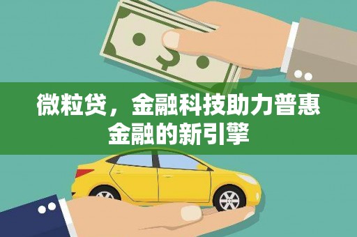 泰顺微粒贷，金融科技助力普惠金融的新引擎