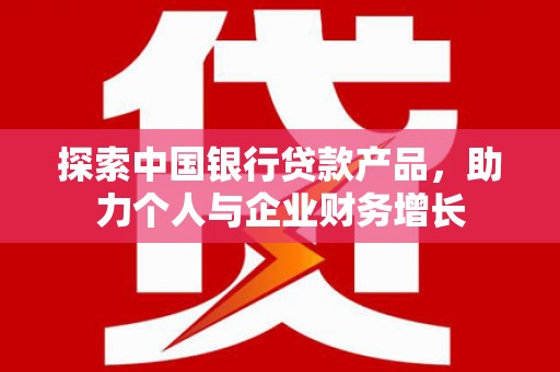 泰顺探索中国银行贷款产品，助力个人与企业财务增长