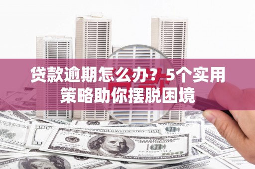泰顺贷款逾期怎么办？5个实用策略助你摆脱困境