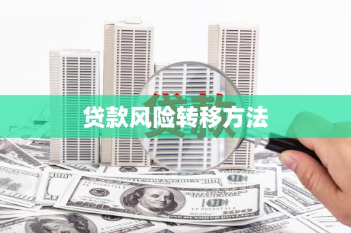泰顺贷款风险转移方法