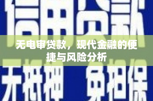 泰顺无电审贷款，现代金融的便捷与风险分析