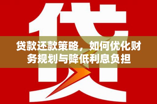 泰顺贷款还款策略，如何优化财务规划与降低利息负担