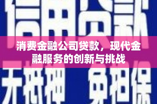 泰顺消费金融公司贷款，现代金融服务的创新与挑战