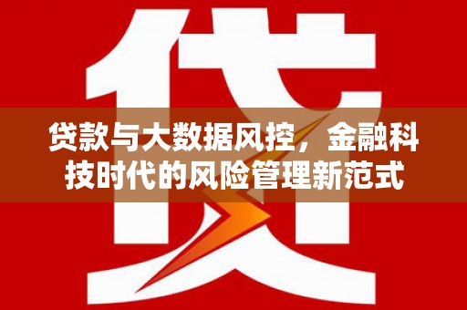 泰顺贷款与大数据风控，金融科技时代的风险管理新范式