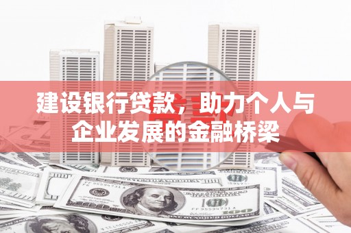 泰顺建设银行贷款，助力个人与企业发展的金融桥梁