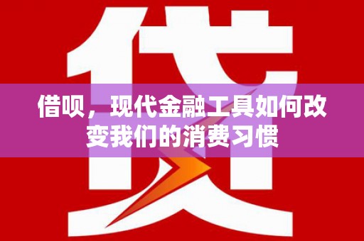 泰顺借呗，现代金融工具如何改变我们的消费习惯