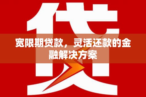 泰顺宽限期贷款，灵活还款的金融解决方案