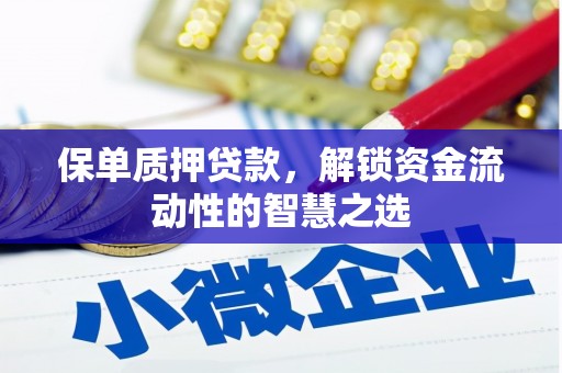 泰顺保单质押贷款，解锁资金流动性的智慧之选