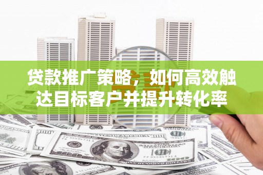 泰顺贷款推广策略，如何高效触达目标客户并提升转化率