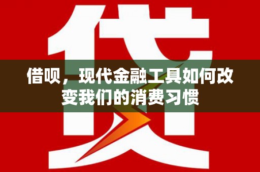 泰顺借呗，现代金融工具如何改变我们的消费习惯