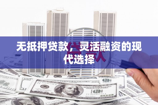泰顺无抵押贷款，灵活融资的现代选择