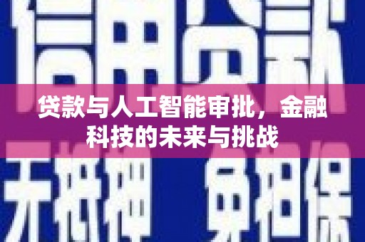 泰顺贷款与人工智能审批，金融科技的未来与挑战