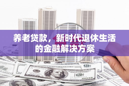 泰顺养老贷款，新时代退休生活的金融解决方案