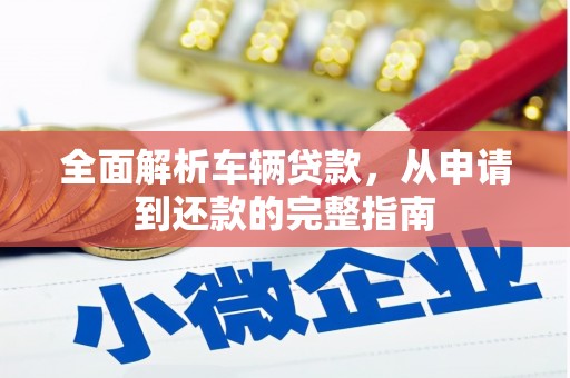 泰顺全面解析车辆贷款，从申请到还款的完整指南