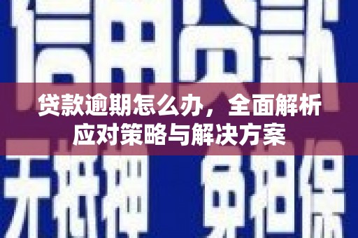 泰顺贷款逾期怎么办，全面解析应对策略与解决方案