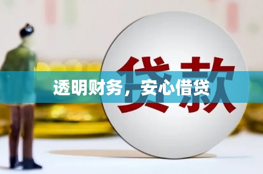 泰顺透明财务，安心借贷