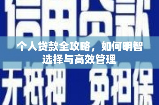 泰顺个人贷款全攻略，如何明智选择与高效管理