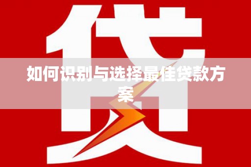 泰顺如何识别与选择最佳贷款方案