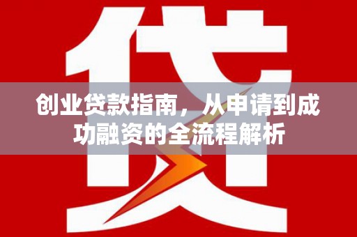 泰顺创业贷款指南，从申请到成功融资的全流程解析